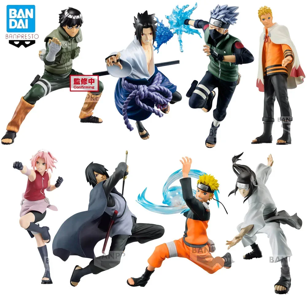 En Stock Original BANDAI Naruto Uzumaki Naruto Hyuga Neji Uchiha Sasuke Uchiha Itachi Hatake Kakashi figura Anime modelo genuino