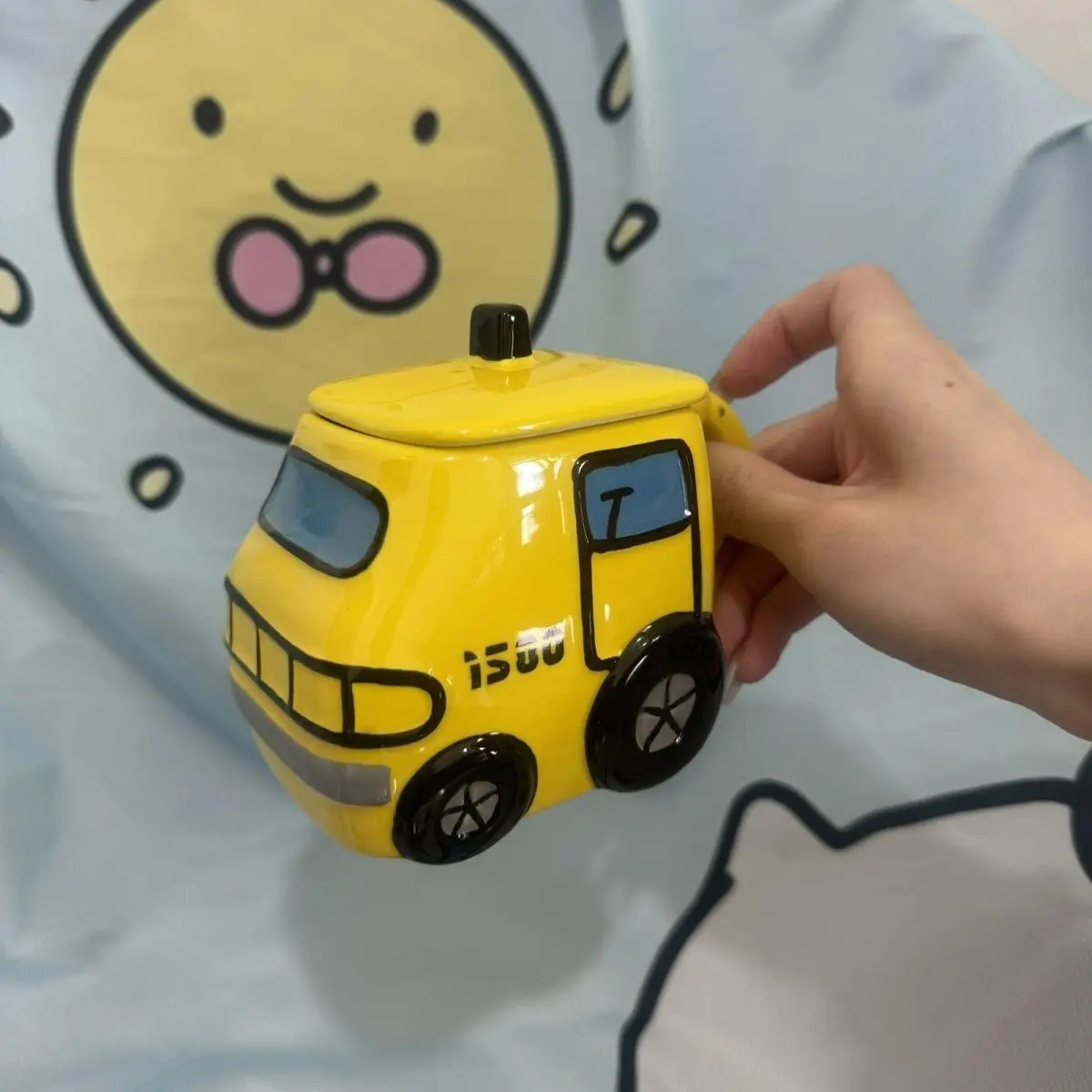 Cute Yellow Car Ceramic Mug, Creative Children's Cups Resistant To High Temperatures, Breakfast Milk Cup, High-value Coffee Mugs