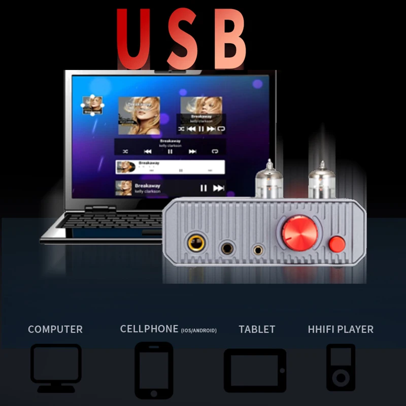 XDUOO MH-02 MH02 USB DAC Tube Headphone Amplifier CS43131 6J1 PCM MQA 32Bit/384khz DSD256 Decoder Output Power up to 1300mW