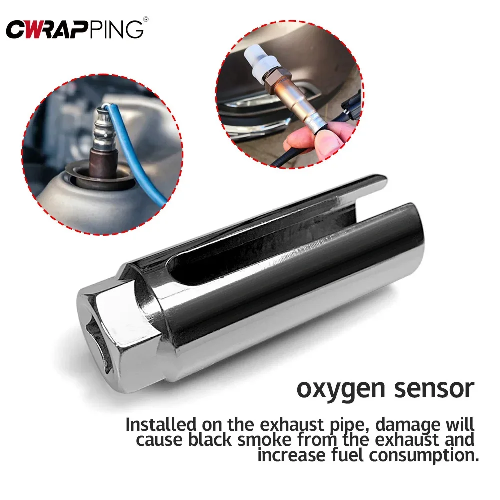 1Pcs Car Oxygen Sensor 22mm Socket Wrench 1/2 Inch Drive Sensor Removal and Installation Professional Auto Repair Accessories