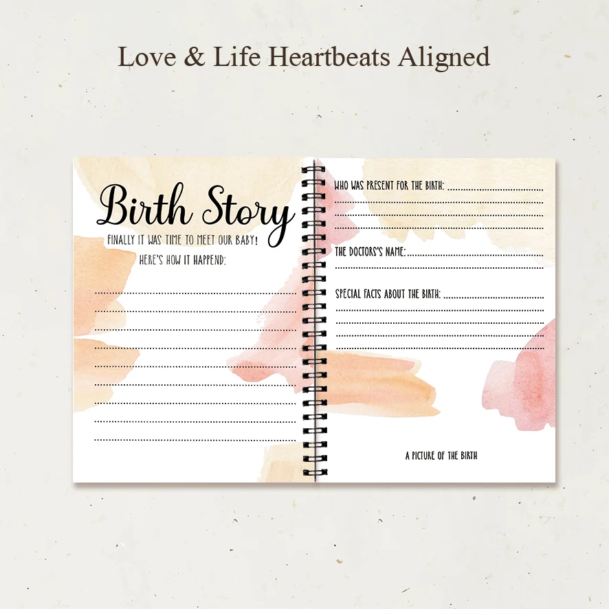 Pregnancy Journal Sticker Set for New Moms, Weekly Pregnancy Tracker Memory Book, 8.3x11.2 Inch, 32 Pages