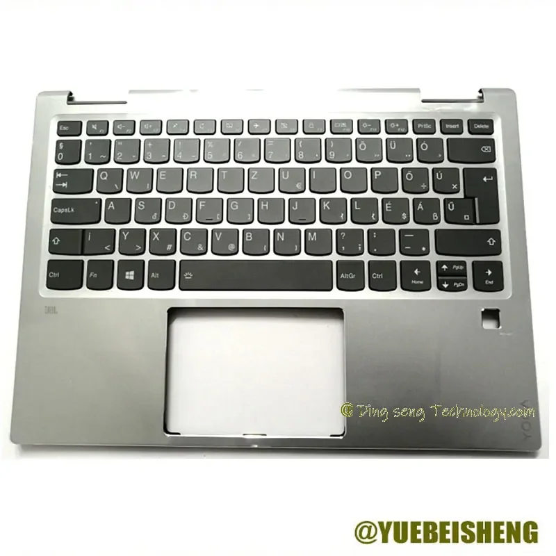 

YUEBEISHENG New/Orig For Lenovo Yoga 720 13 yoga 720-13 palmrest Hungary keyboard upper cover 5CB0N67947,Silver