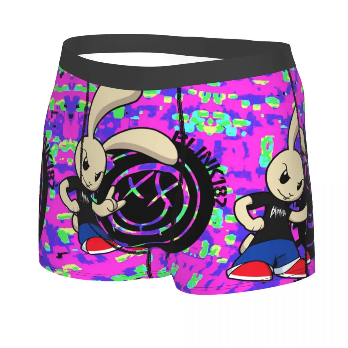 Custom B-Blinkes Retro Punk Logo Band Boxer Shorts For Homme 3D Print Hip Hop Underwear Panties Briefs Breathable Underpants