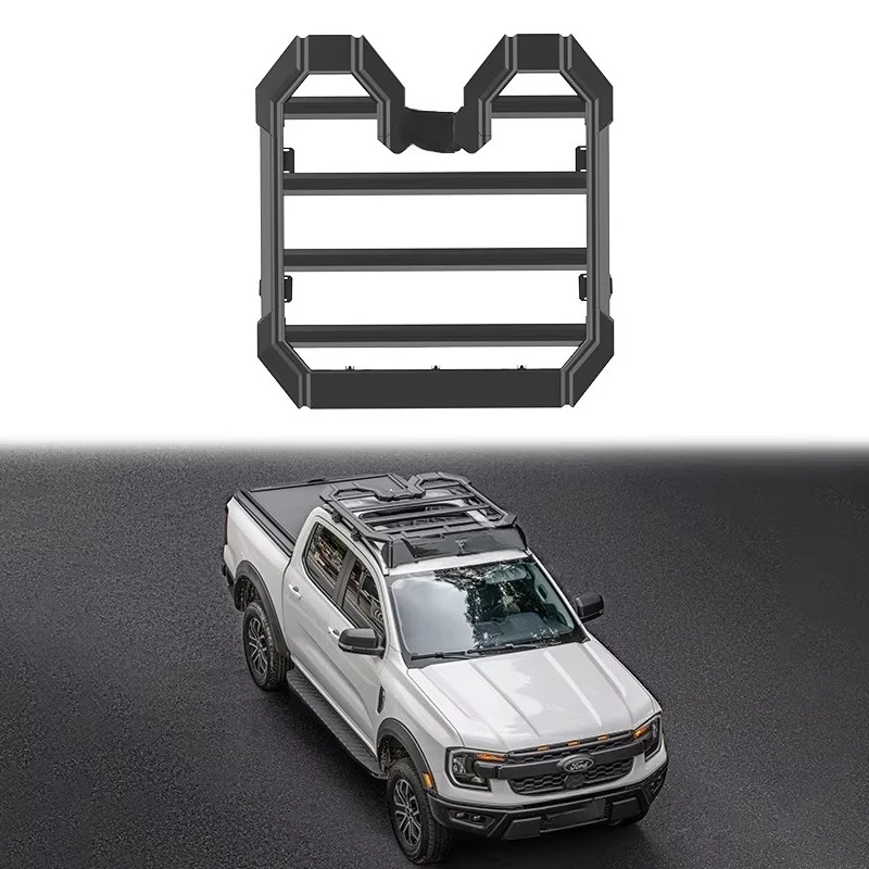 

Accessories Roof Rack 4x4 Off-Road Rooftop Cargo Truck Carrier Top Aluminum Luggage Carrier for Ford Ranger SUV Carcustom