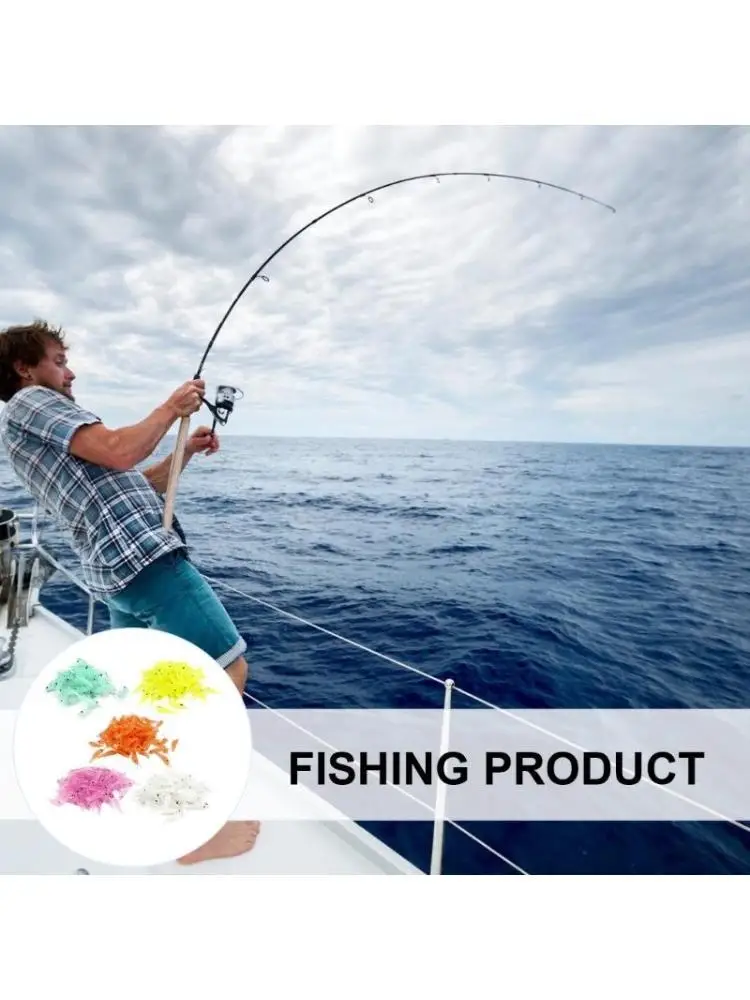 

R6FE 50PCS Soft Fishing Lures Artificial Shrimp Fishing Lures Swimbait Topwater Floating Lures Baits for Outdoor Fishing