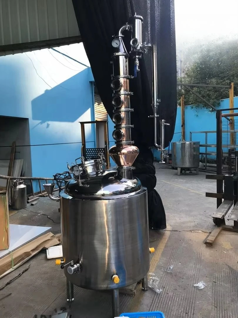 Home Use Alcohol Distillation Tank 100L/200L with Mixing Tank Agitator Distiller Boiler Can for Brewing And Spirits Production