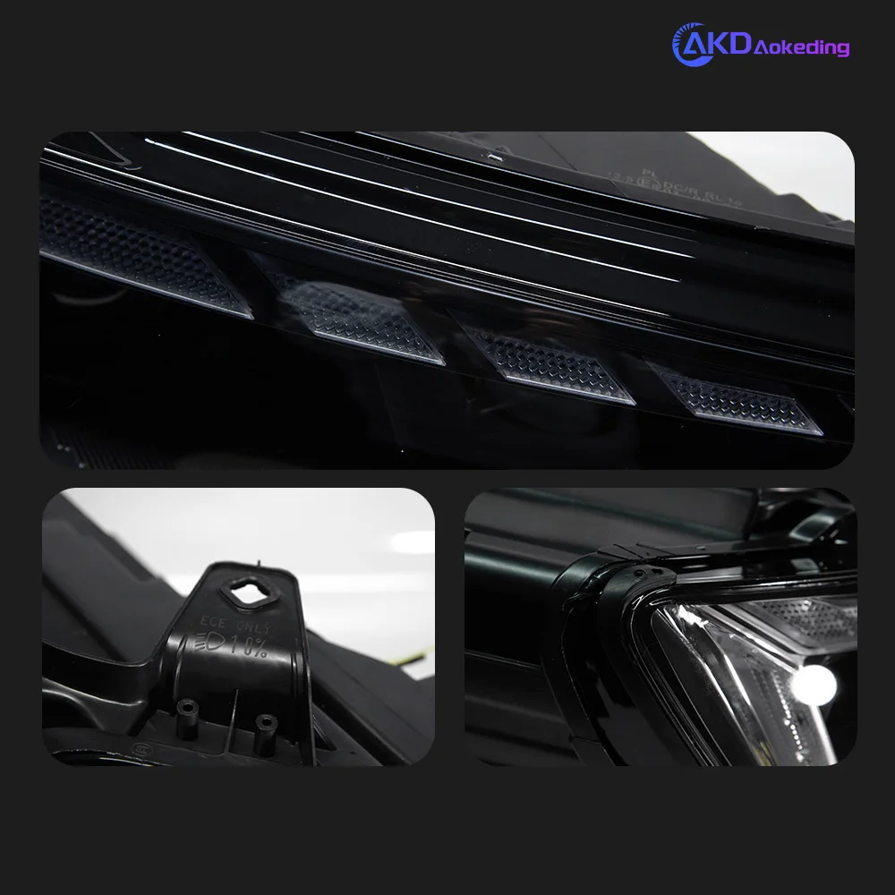 

AKD 2 PCS Car Head Lamp for Audi A3 2013-2016 LED Headlight Projector Lens DRL Head Lamp Auto Accessories