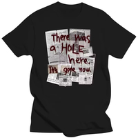 Silent Hill T Shirt There Was A HOLE Here It S Gone Now Cotton Tee Short-Sleeve Streetwear Oversized Casual Men's Women Clothing