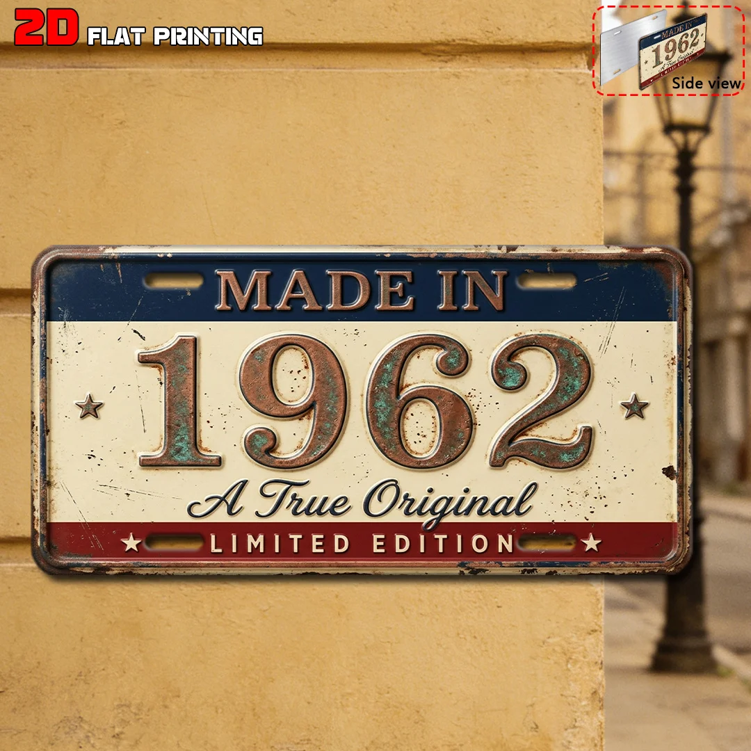 Immagine 7: [2D Flat] 1 pezzo Targa in alluminio retrò del 1962 (30x15 cm), Regalo di compleanno, Decorazione per la casa, Decorazione per il portico, Decorazione per il cortile, Decorazione per il giardino, Decorazione per il patio