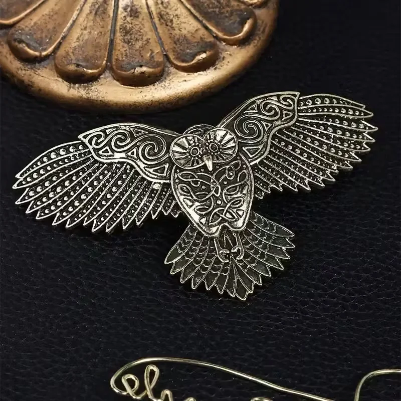 Wikinger-Eulen-Haarspange, Vintage, trendige Persönlichkeit, Damen-Accessoire, Party-Schmuck, Valentinstag, Mutter, Geburtstagsgeschenk – Detail 4