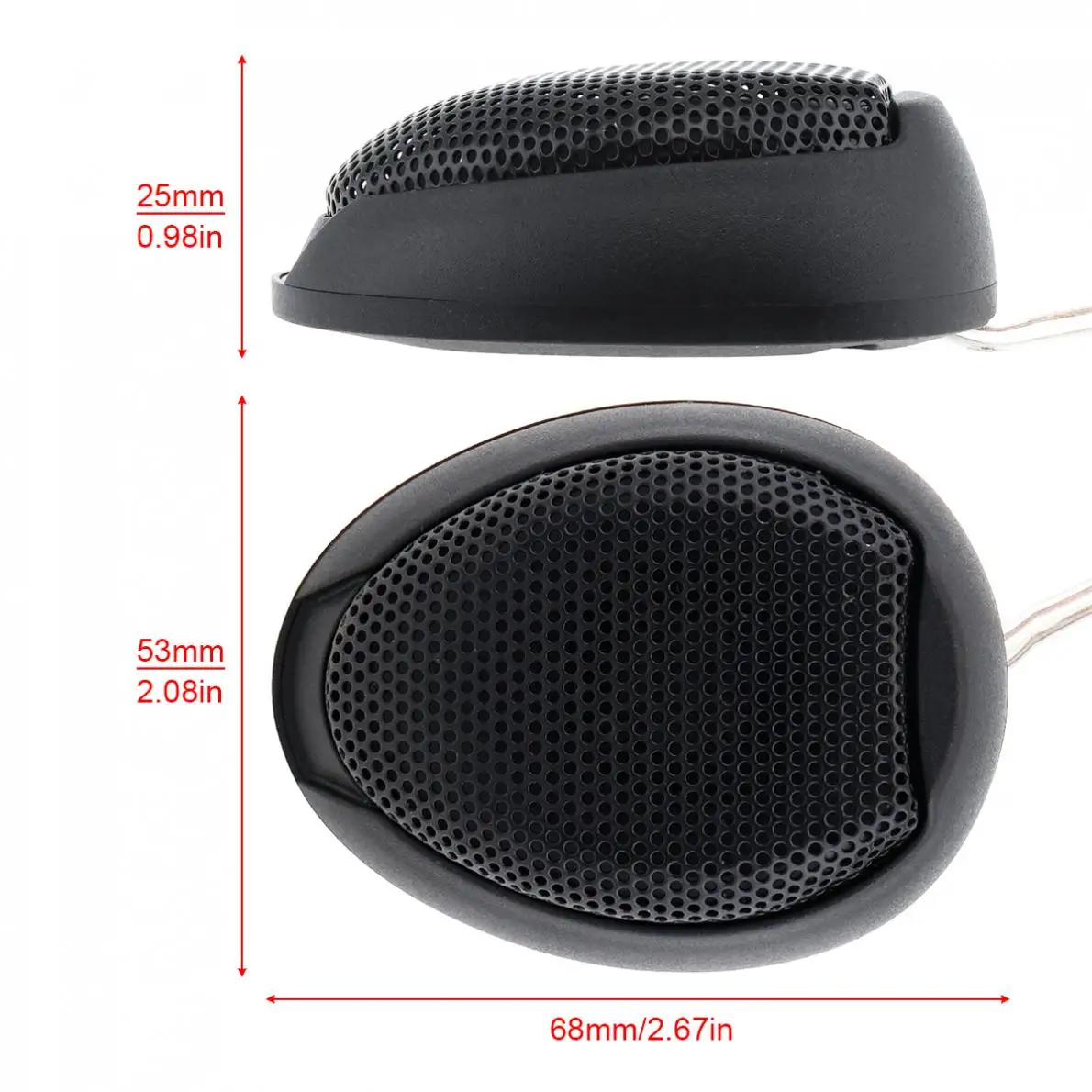 2pcs 1000W TW-106 Black High Efficiency Mini Dome Tweeter Speakers 18c Metal Stereo Loudspeaker for Car Audio Systems