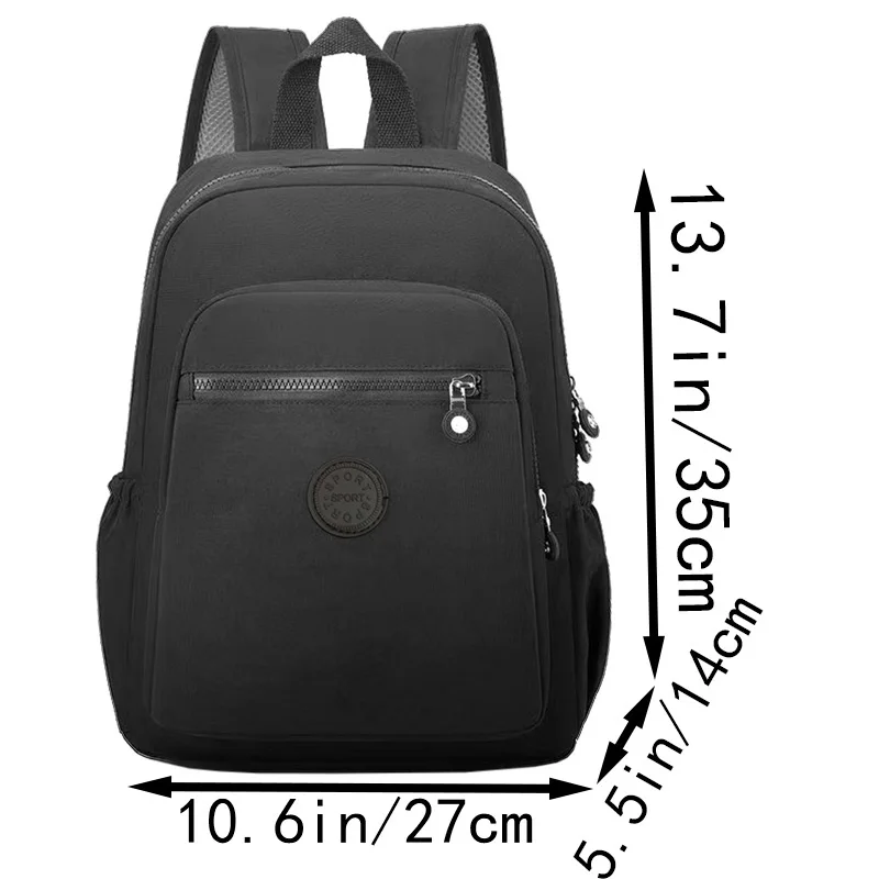Schicker, minimalistischer Damenrucksack, robuster, spritzwassergeschützter Nylon-Tagesrucksack, verstellbarer Riemen für Pendeln, Einkaufen und Outdoor-Aktivitäten – Detail 5