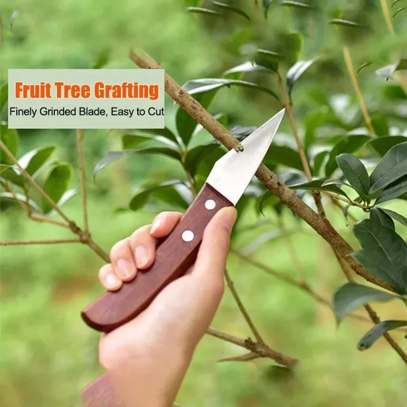 New Foldable Grafting Knife 4Cr14 Gardening Pruning Knife Tools Bonsai Grafting Pruning Hand Cutting Pruning Seedling Tree Knife