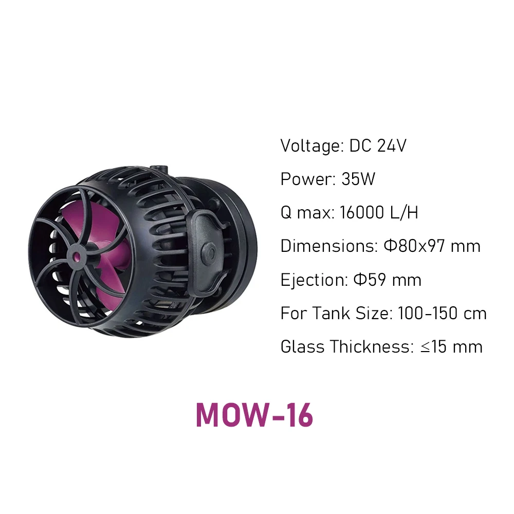 NONE Jebao MOW Series Smart WiFi Aquarium Wasserwellenherstellerpumpe mit LCD-Display-Controller für Aquarien 6