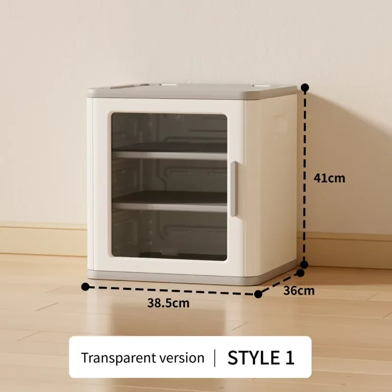 Liyou family transparent plastic storage cabinet modern multi-functional environmental protection safe and durable 4-layer