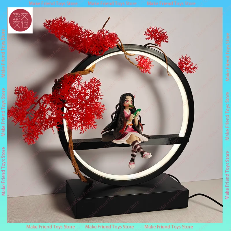 Nezuko شيطان القاتل ثلاثية الأبعاد Led ضوء الليل المكونات في المزاج ضوء Usb أنيمي مصباح ديكور لغرفة النوم لمحبي الإضاءة المحيطة هدية المنزل النوم #3