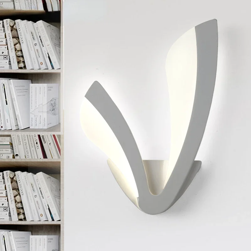 

Simple Post-modern Creative V-dandelion Sconce Lamp Aisle Hotel Living Room Bedroom Bedside LED Wall Lamp
