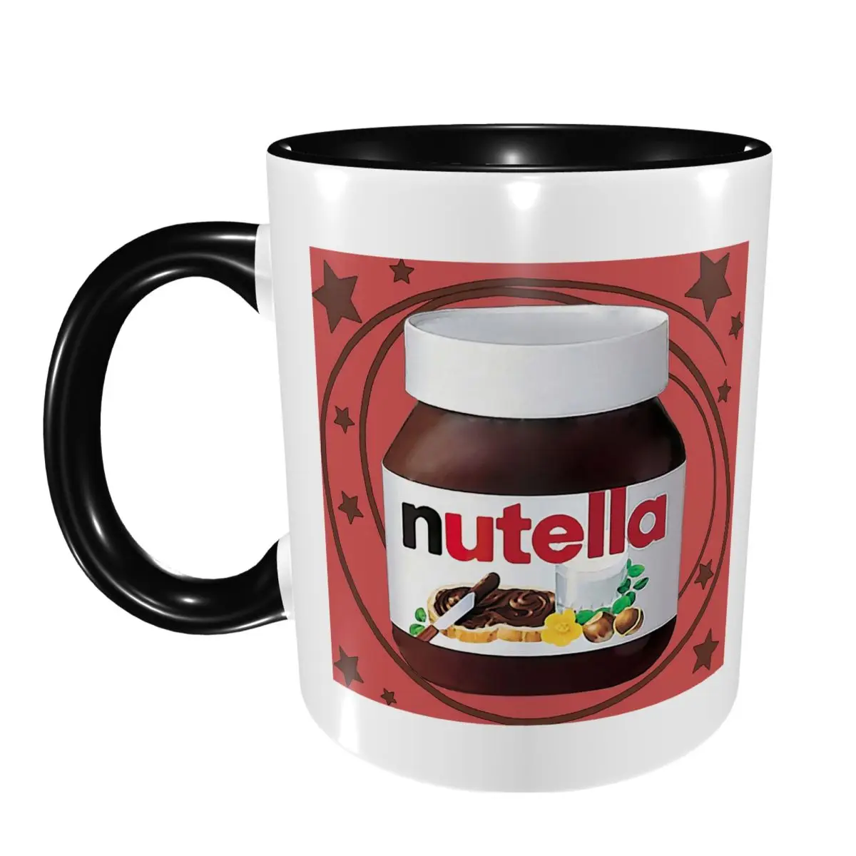 Nutella Swirls Mug Funny Ceramic Coffee Cups Tea Mugs Milk Cup Drinkware Gifts for Friends