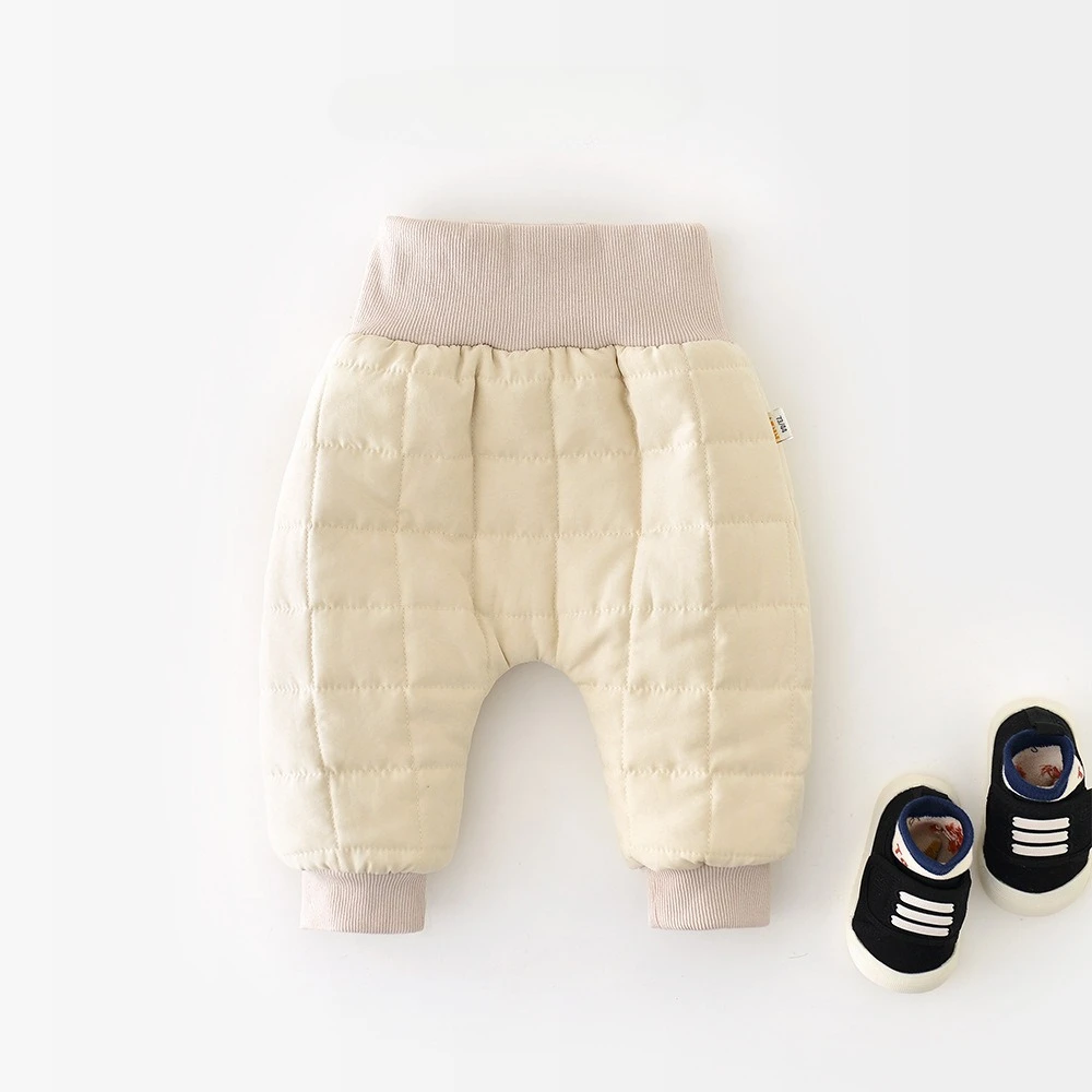 جديد الشتاء الطفل السراويل 0-3T الكرتون البطريق الفتيان الرضع الصوف مبطن السراويل طفل الفتيات مرونة الخصر بناطيل تدفئة