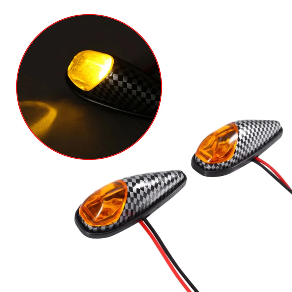 12V Universal LED Motorcycle Turn Signal Light Amber Blinker Indicator Flasher Lamp Motorbike Moto Accessories 2 wires