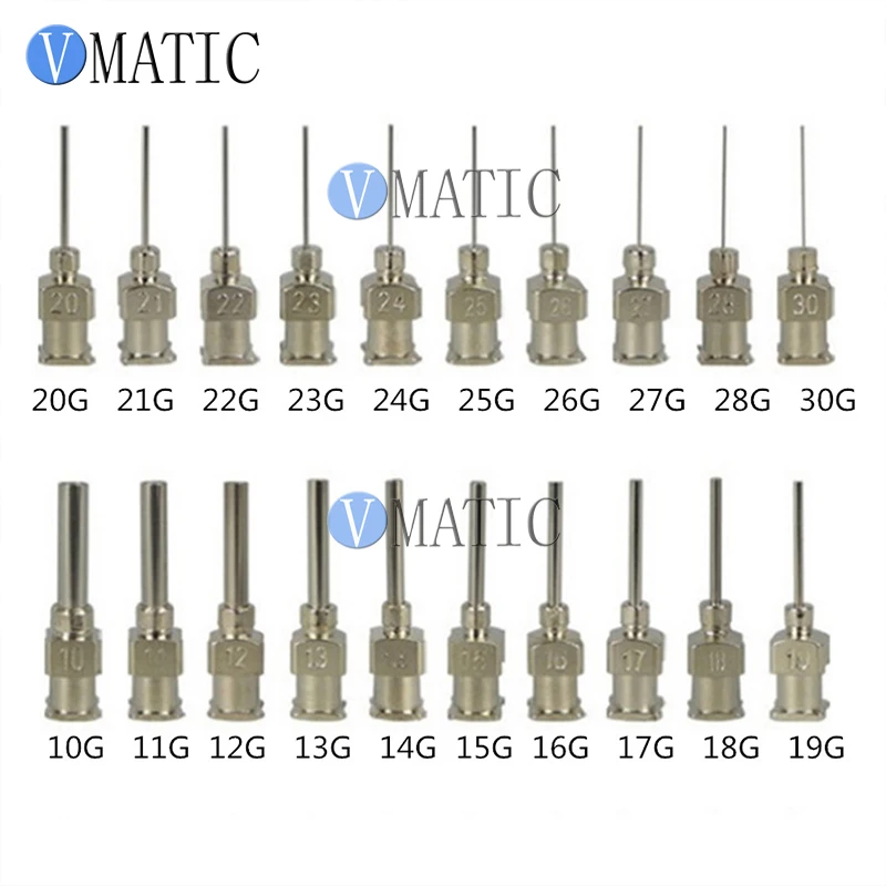 Frete grátis 12 pçs 0.5 10 10 10g-30g de aço inoxidável dispensação agulha dicas 1/2 Polegada