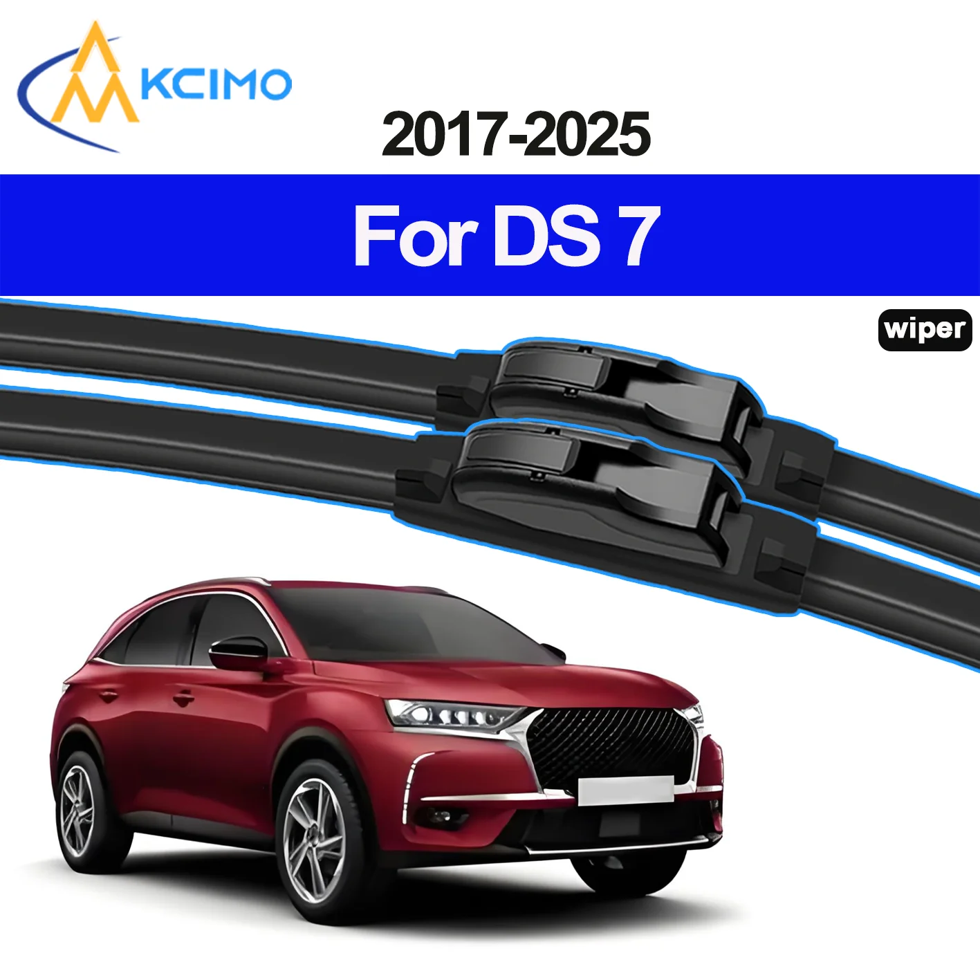 

KCIMO 2PCS New Front Windshield Wiper Blade for DS 7 2017-2025 Front Windshield Auto Wipers Blade Accessories 2025 2024 2023