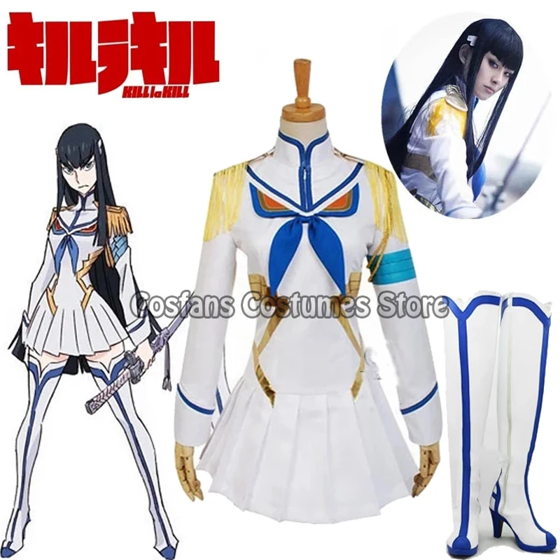 Botas de Cosplay Satsuki Kiryuin de Anime, disfraz de KILL la KILL, pelucas de uniforme, botas personalizadas de cualquier tamaño para fiesta de Halloween