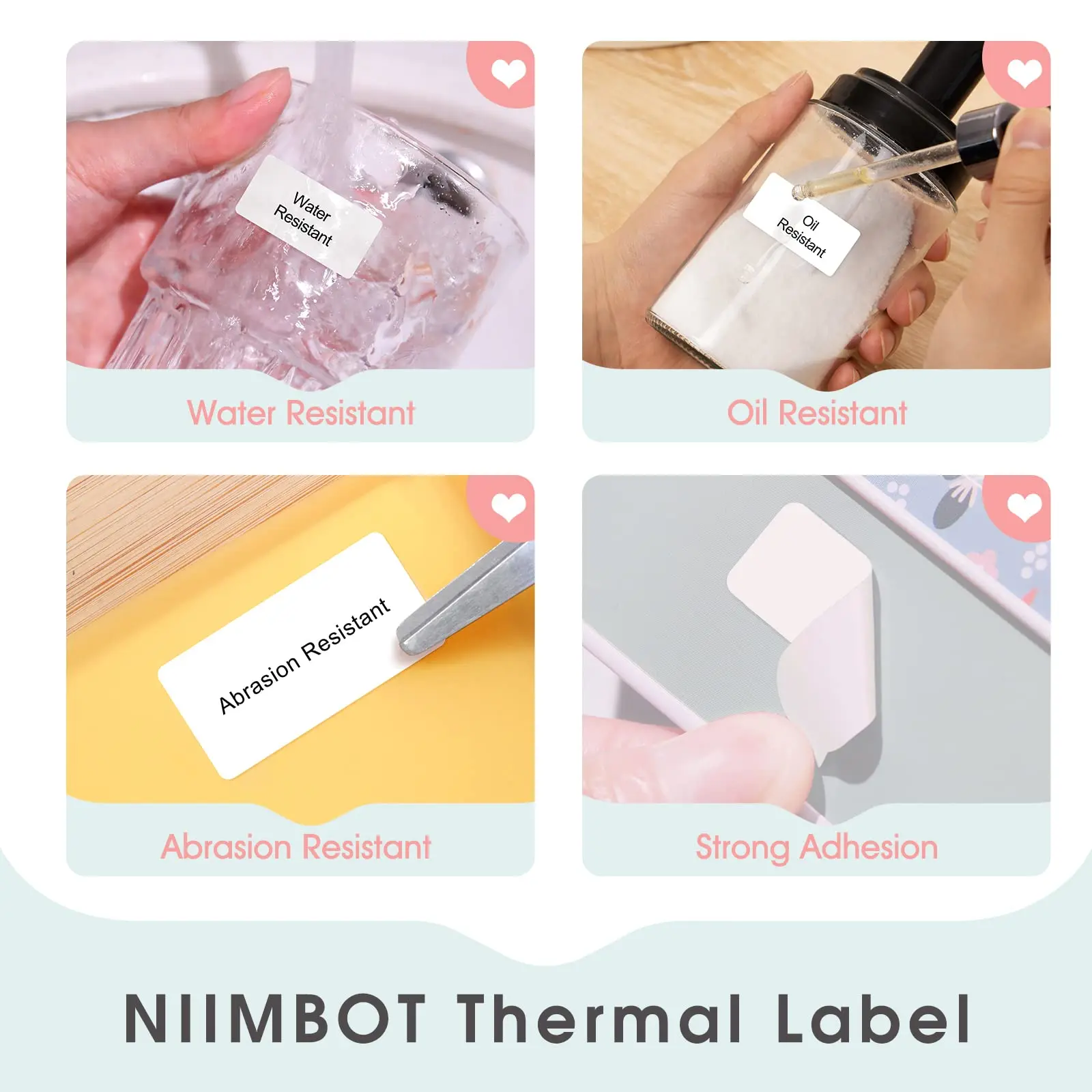 NIIMBOT D101 D11 0 Mini White Printer Label Sticker Anti-Oil Waterproof Tear-Resistant for Supermarket Price Label Roll Paper