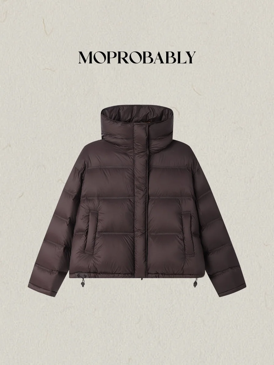 

Зимнее теплое пальто Li Ynuo MPBY Orange C95 с капюшоном, на белом гусином пуху, простой дизайн, женская модная верхняя одежда