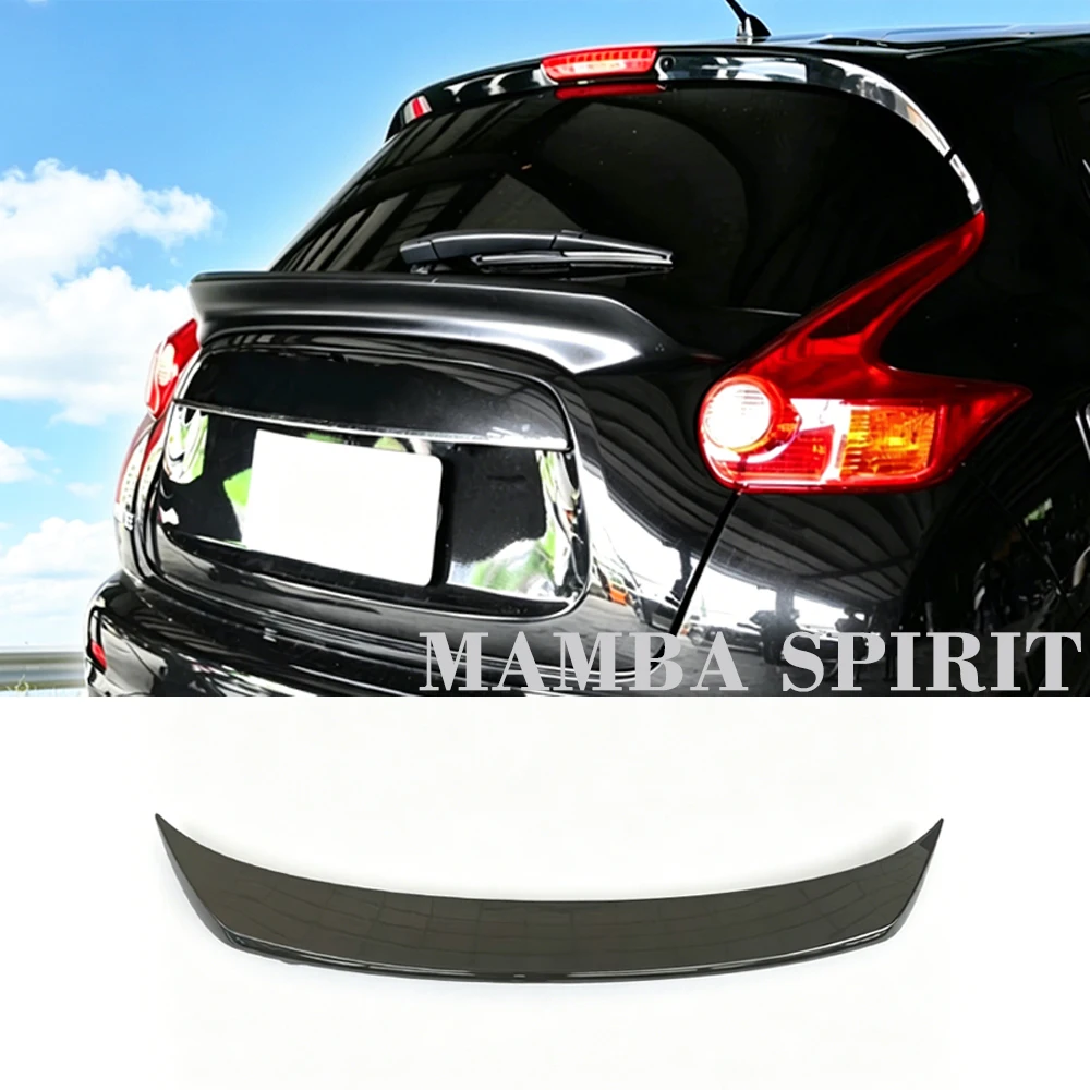 For Nissan Juke F15 2012 13 14 15 16 17 18 Rear Middle Trunk Lid Car Spoiler Wing ABS Black Carbon Exterior Upgrade Accessories