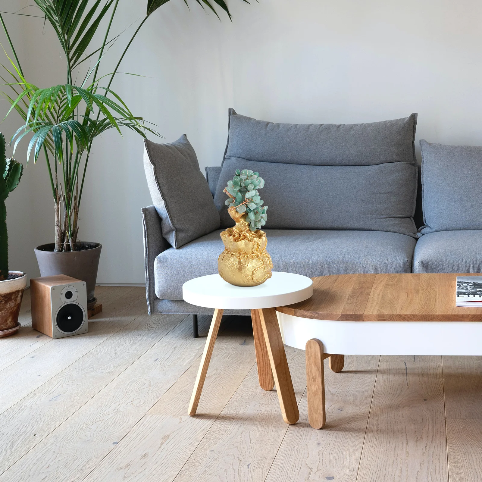 

Natural Crystal Tree 19cm Bonsai Style Feng Shui Ornament Home Office Decor Wealth Prosperity Decoration