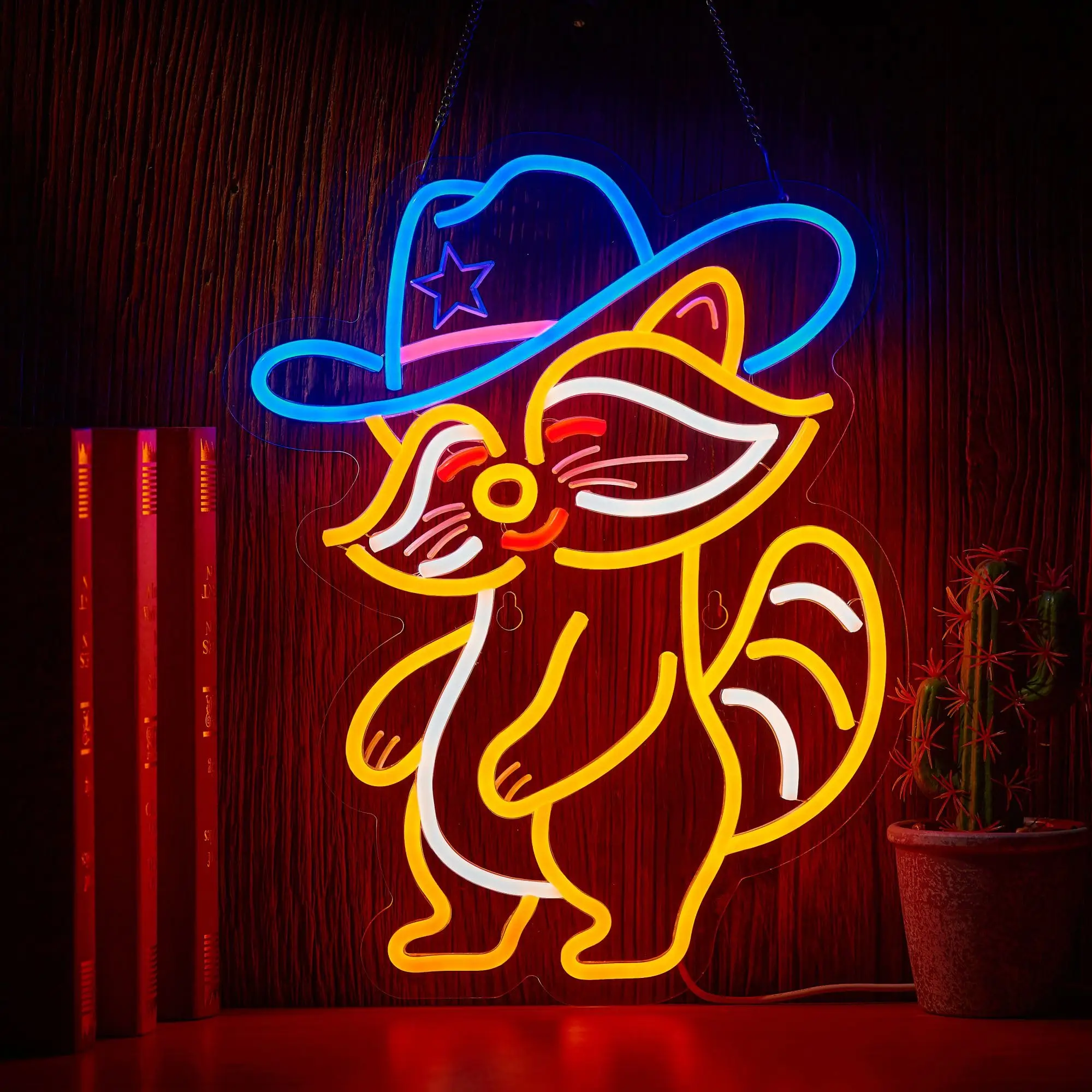 

Stay Trashy Racoon Neon Sign for Wall Decor LED Light USB Powered Dimmable Art Signs for Bar Pub Store Man Cave Living Room