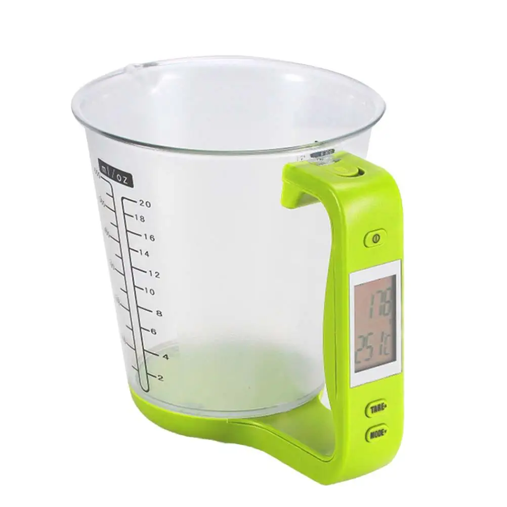 

Digital Measuring Cup 1000g 1g LCD Display Kitchen Scale Electronic Tool Milk Powder Coffee Beverages Weighing Aid Stylish Small