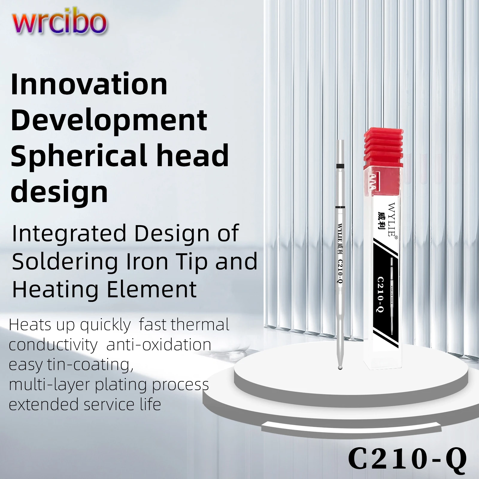 

Универсальные паяльные жала с шаровой головкой WYLIE C210-Q для паяльной станции C210, печатная плата BGA CPU, инструмент для ремонта сварки SMD