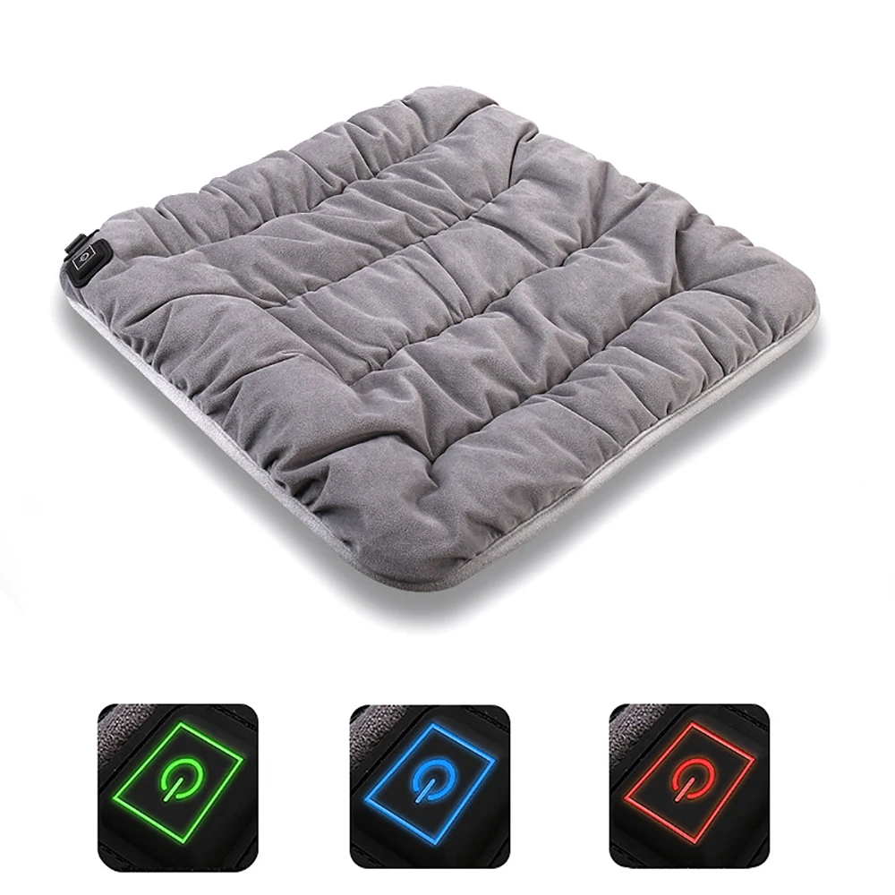 NEW Adjustable Temperature Electric Heating Pad Cushion Chair Car Pet Body Winter Warmer 3 Level Blanket Comfortable Cat Dog 10W