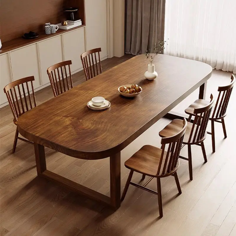 #Modern Minimalist Solid Wood Dining Table And Chair Set For Home Dining, Apartment Furniture
