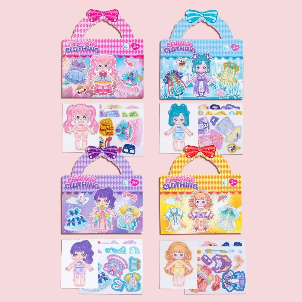 Cartoon Cartoon Sticker Book Three-Dimensional Paper Sticker Quiet Book Cute Decorative Cartoon Quiet Book Children Gifts