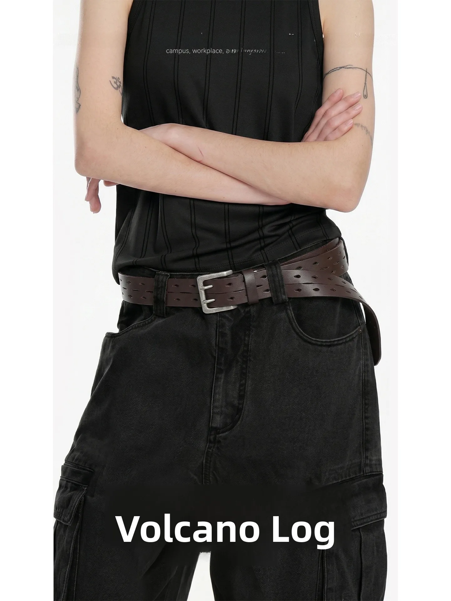 original-asymmetric-geometric-genuine-leather-wide-belt-double-button-cleanfit-belt-for-men-and-women-volcano-log-brand