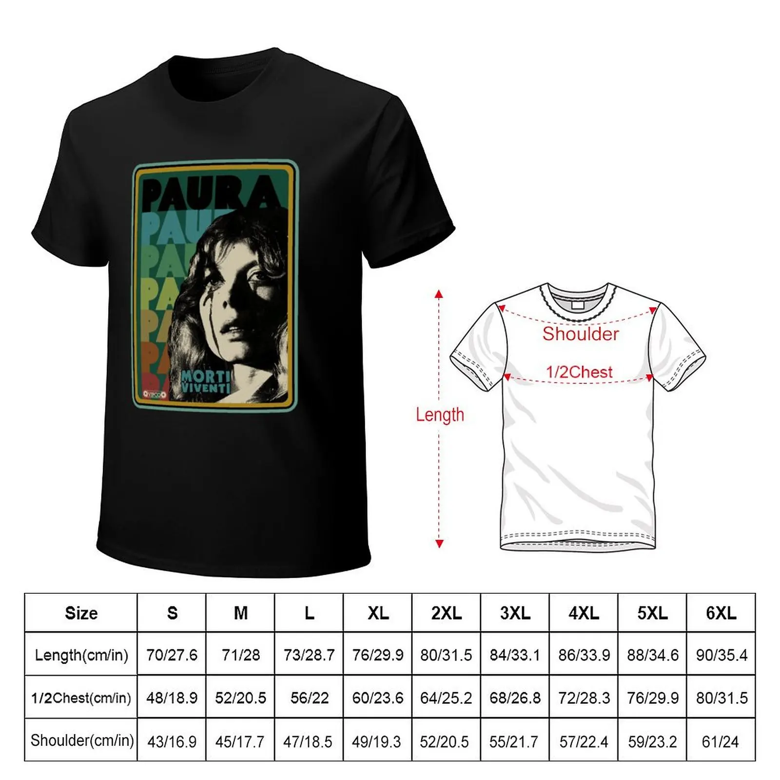 Needed Gifts lucio fulci horror Paura Cult Horror Fan Art T-Shirt Breathable Workout Short Sleeve Top
