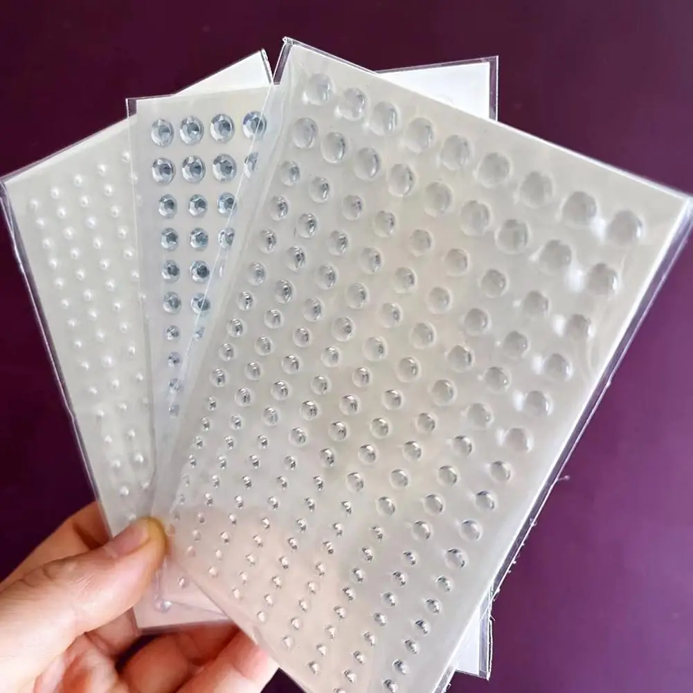 Grupo de meninas gota de água maquiagem adesivos espumante transparente gota de água cristal diamante beleza maquiagem produtos