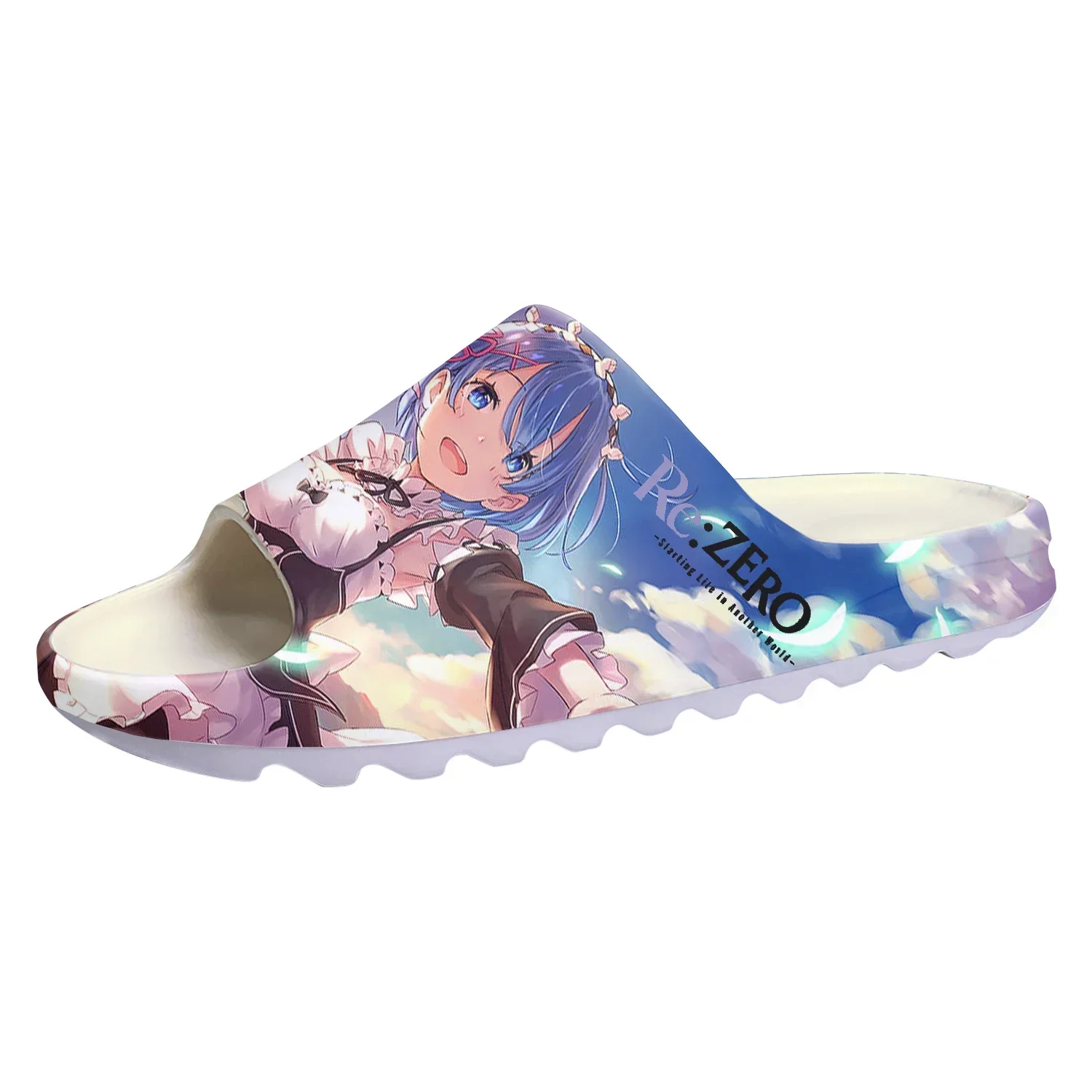 Rem Ram Soft Sole Sllipers Re:Zero Mens Womens Teenager Home Clogs Anime Step In Water Shoes On Shit Cartoon Customize Sandals