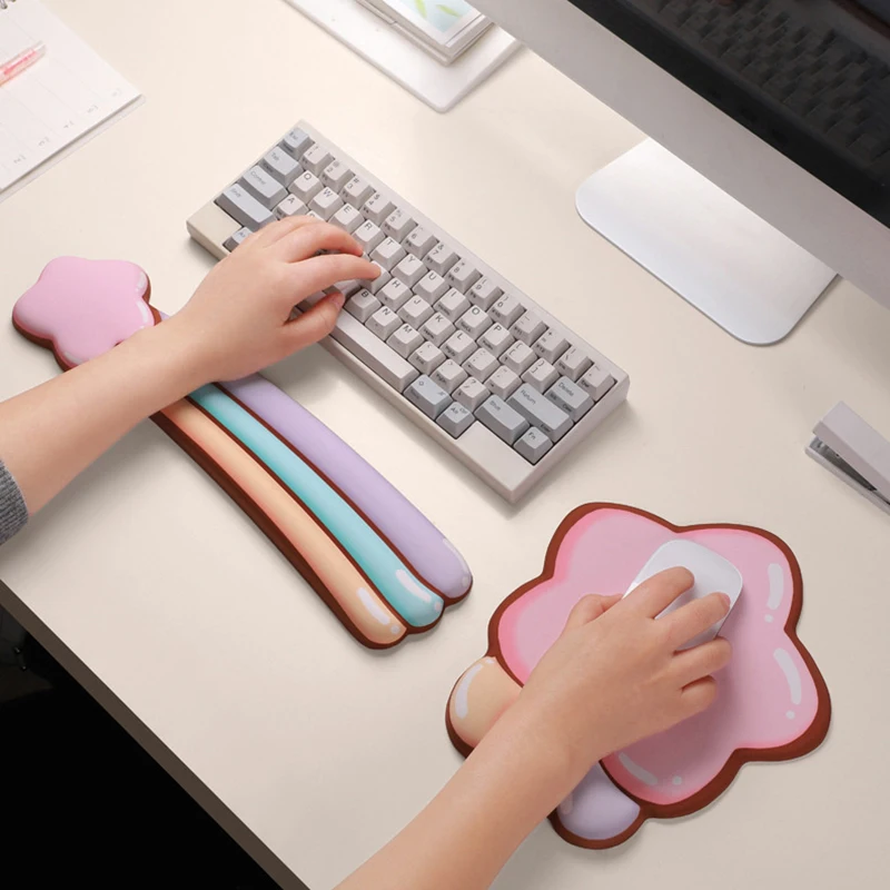 

Star Rainbow Mouse Wrist Pad Holder Keyboard Hand Rests Wrist Rests Cushion For Laptop Computer Office Desktop PC