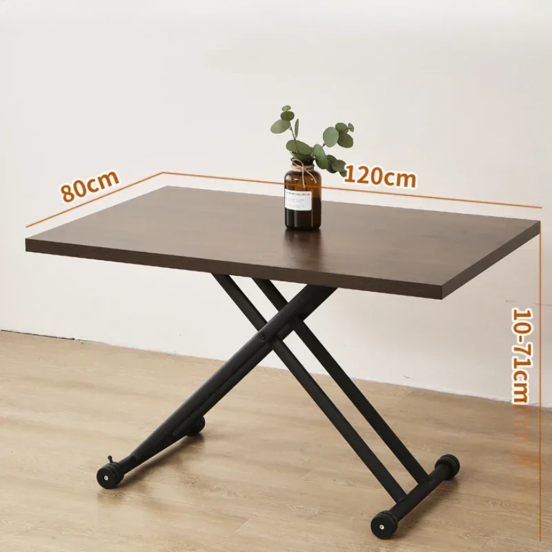 Mesa Industrial Coffe Tables Furniture Luxury Table Round Dinning Foldable Type Folding Liftable Modern Mesa Black Bar YN50DT