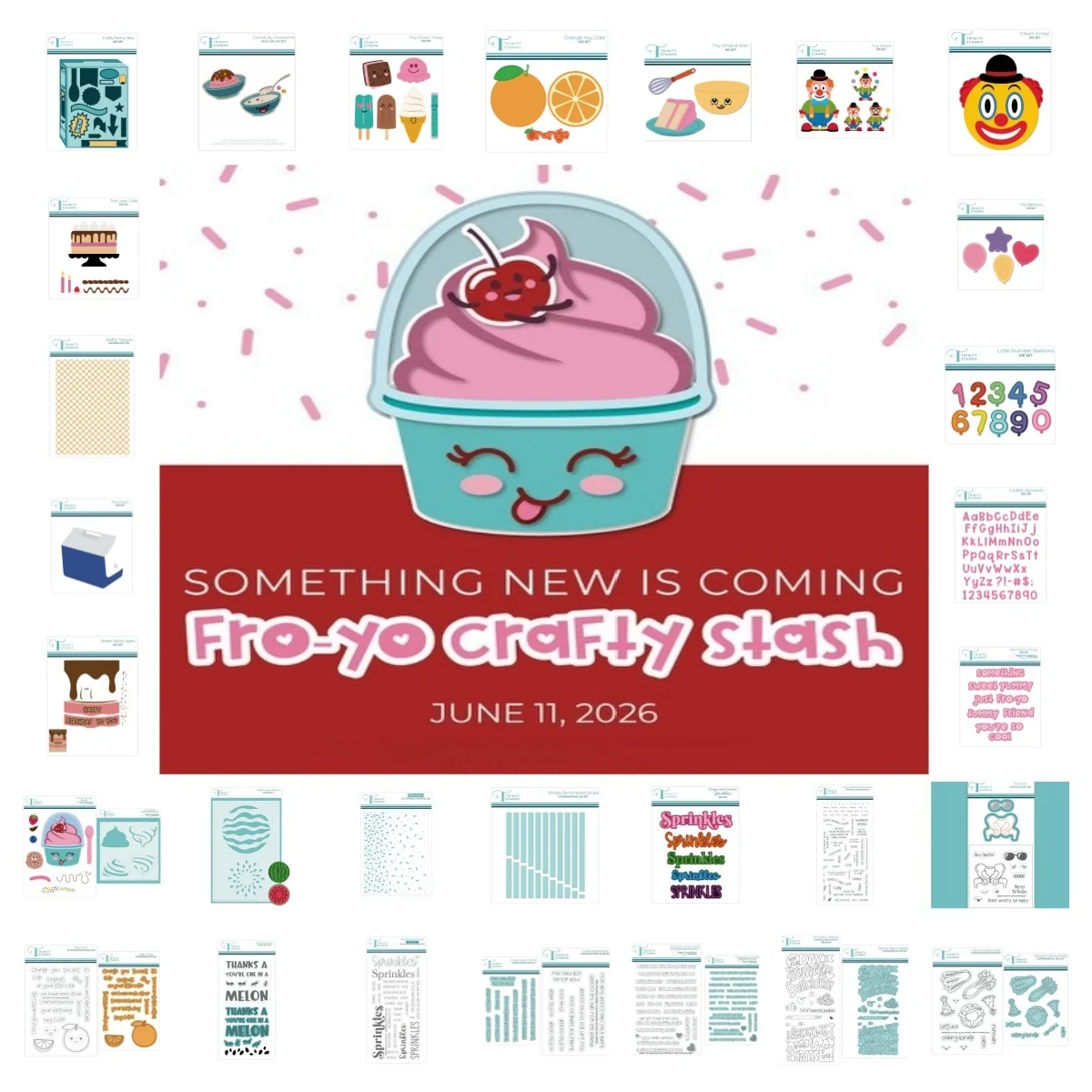 Nouveauté Juin 2026 CRAFTY PANTRY BOX Matrices de découpe métalliques Tampons transparents Pochoirs Feuille à chaud pour DIY Scrapbooking Artisanat Décoration Gaufrage