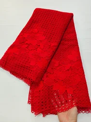 Lower Costs sales Skin friendly Best Quality Delicate Riche Guipure Cord Lace Fabric For Party Evening Dress U_GE5618