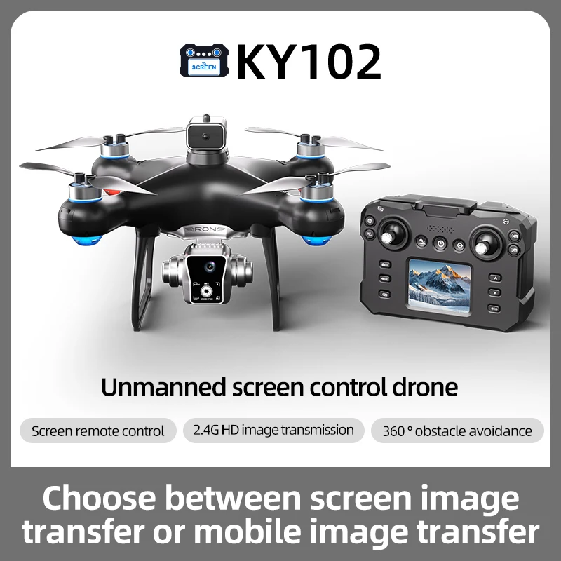 Neue Ky102 Drohne mit 4K Kamera Bürstenlosen Motor Bildschirmgesteuerte Version Hindernisvermeidung Quadcopter Eders RC Spielzeug für Jungen