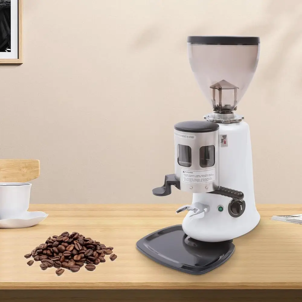 

Adjustable Electric Burr Mill Grinder for Fresh Coffee Beans (White)