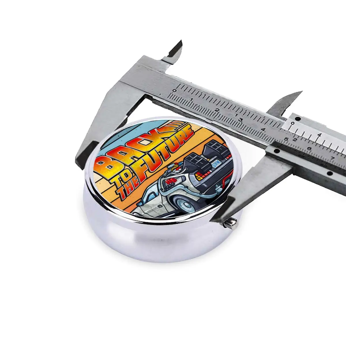 العودة إلى المستقبل حافظة حبوب منع الحمل الصغيرة المحمولة للجيوب الخيال العلمي الكوميدي فيلم الطب حقيبة للتخزين صندوق حبوب منع الحمل للسفر