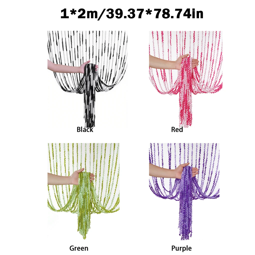 Metal Chain Door Curtains Fly Screen Beaded Door Curtain For Rustic Room Decor Handmade Bamboo greener