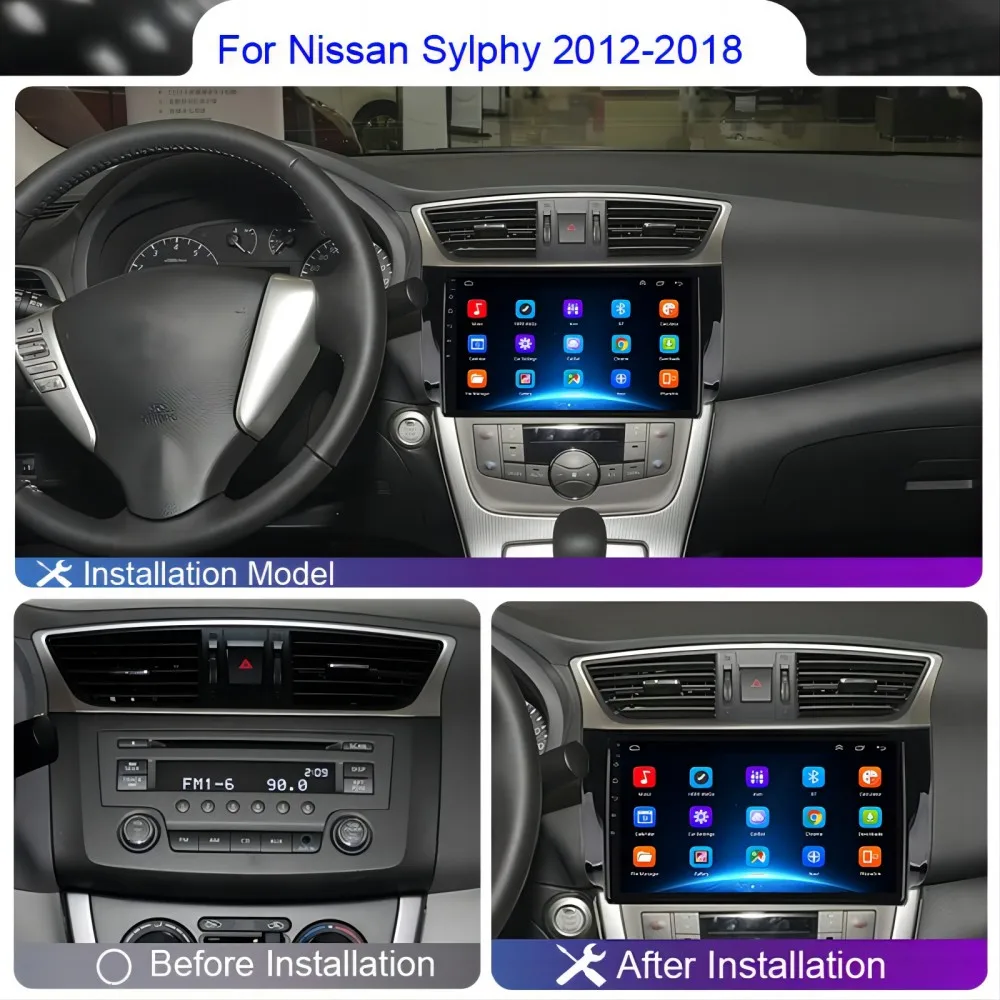 Android Car Radio Carplay for Nissan Sylphy B17 Sentra 12 2013 - 2017 2018 Multimedia Video Player Navigation Stereo GPS